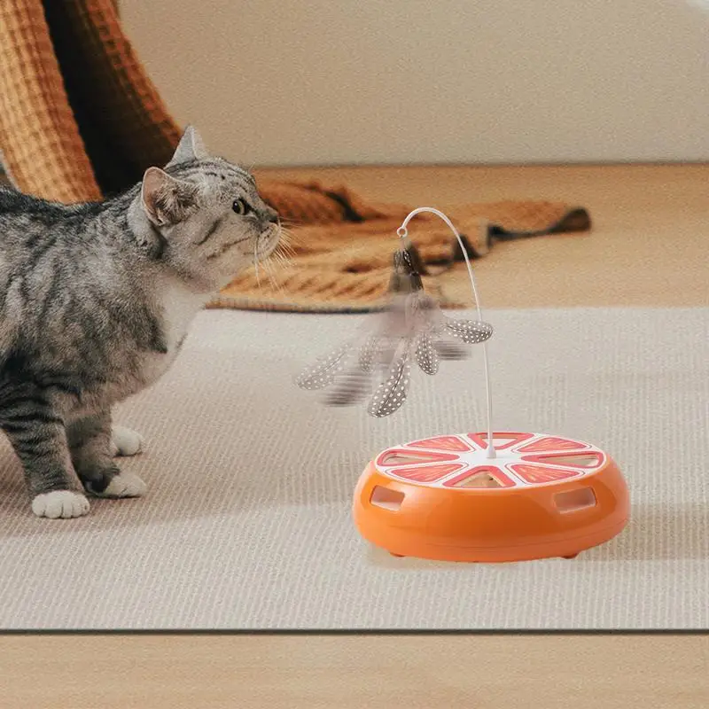 Cat Turntable Kitten Toys Self-Employment Interactive Cat Turntable Cat Exercise Toy Intelligent Smart Cat Toy for Living Room