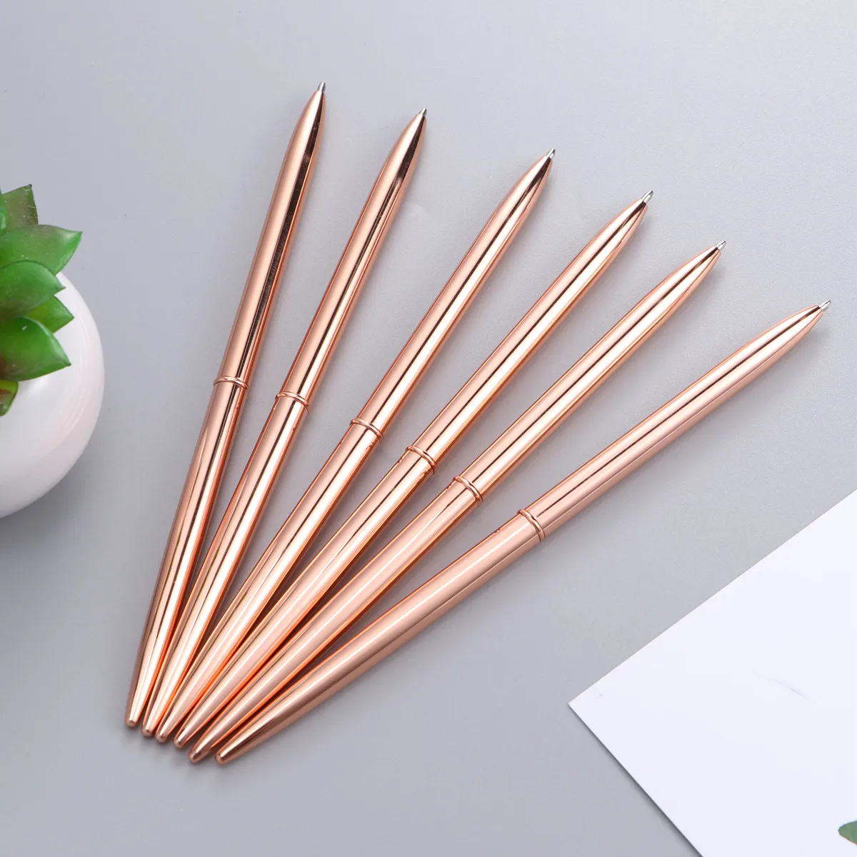 

6 шт. металлических шариковых ручек с двумя наконечниками, легкие, с синими чернилами, для школы и офиса, стильные, портативные, в подарок для студентов и учителей