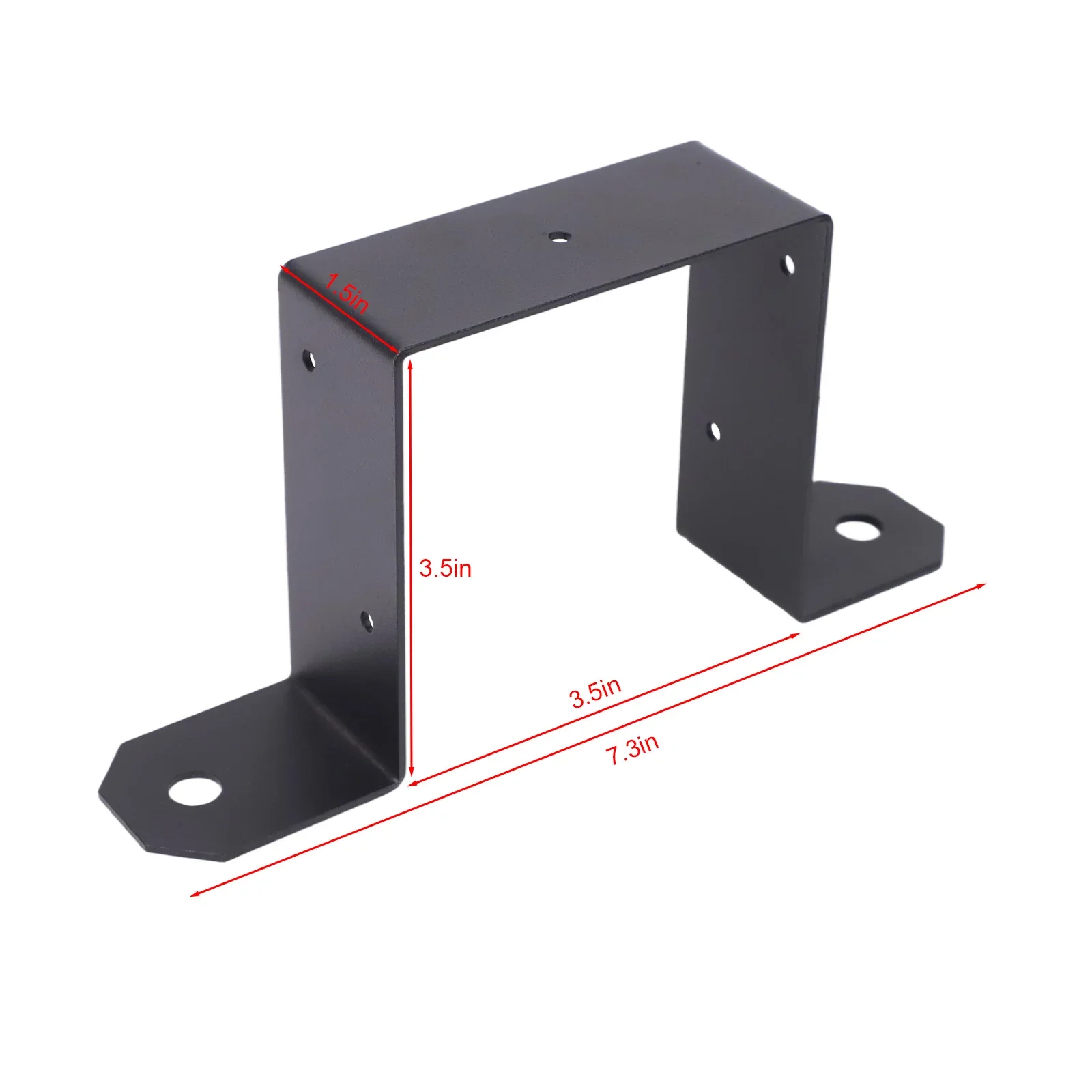 

4PCS 4x4 Strap Post Ties Black Deck Fence Post U Bracket Fence Post Brackets Garden Buildings Fencing Accessories
