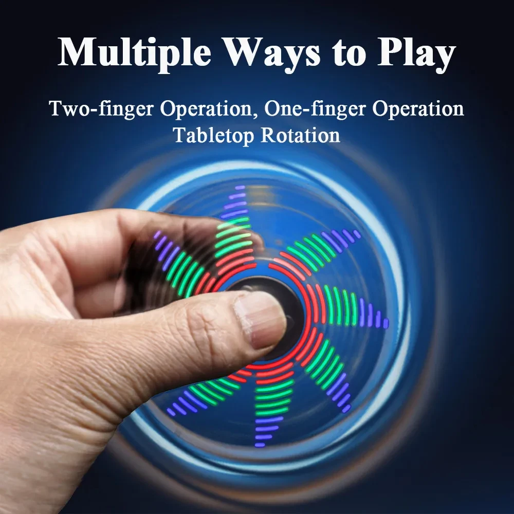 Diy fidget topo kit giros de ponta do dedo com led fabricação de solda aprendizagem kit eletrônico diy