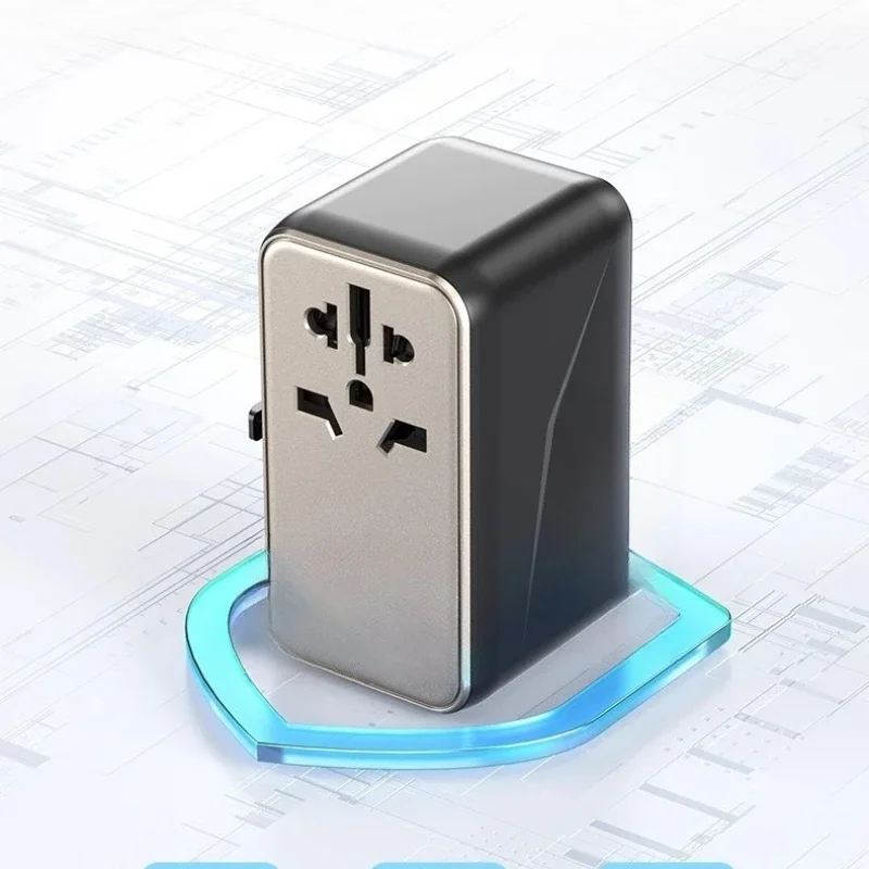 120W gallium nitride, global universal travel abroad PD fast charging charger UK-Europe conversion plug