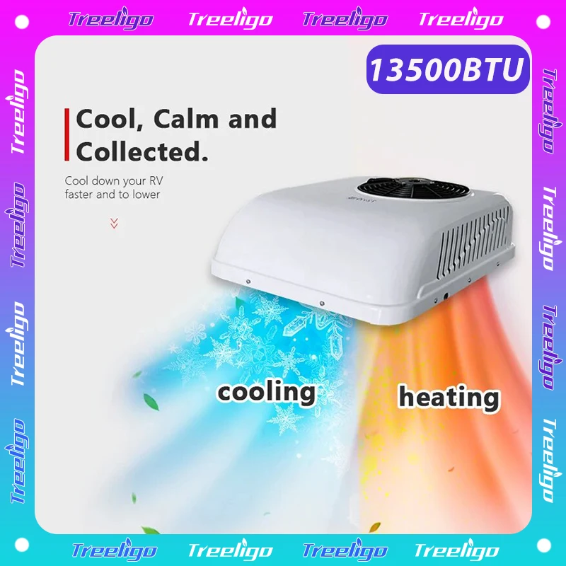 

Treeligo Universal 12V Parking Automotive Electric Air Conditioner Heating Cooling For RV Camper Truck Motorhome Caravan Tractor