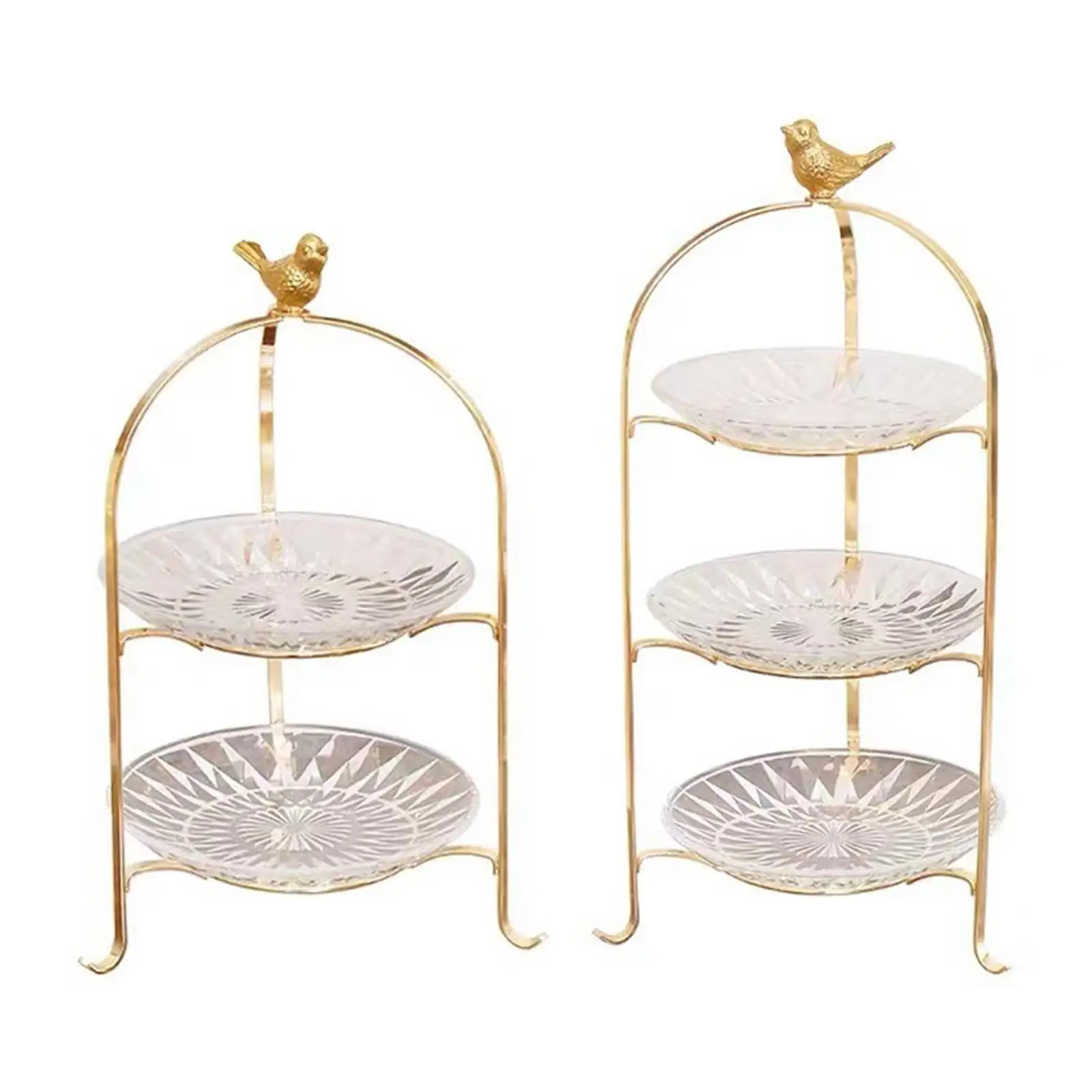 Iron Cake Stand 3 Tier Serving Tray Appetizer Tray Dessert Serving Plate Cupcake Holder for Kitchen Wedding Celebration Cookies