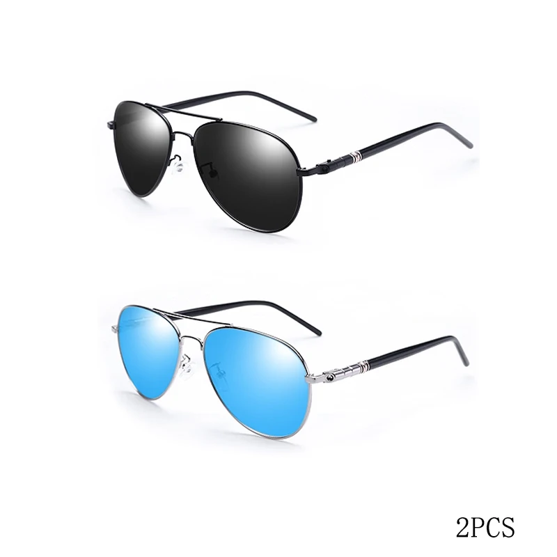 Mannen En Vrouwen Gepolariseerde Zonnebril Gekleurde Reflecterende Bril Driving Zonnebril Zwarte Unisex Pilot Lenzen Uv400
