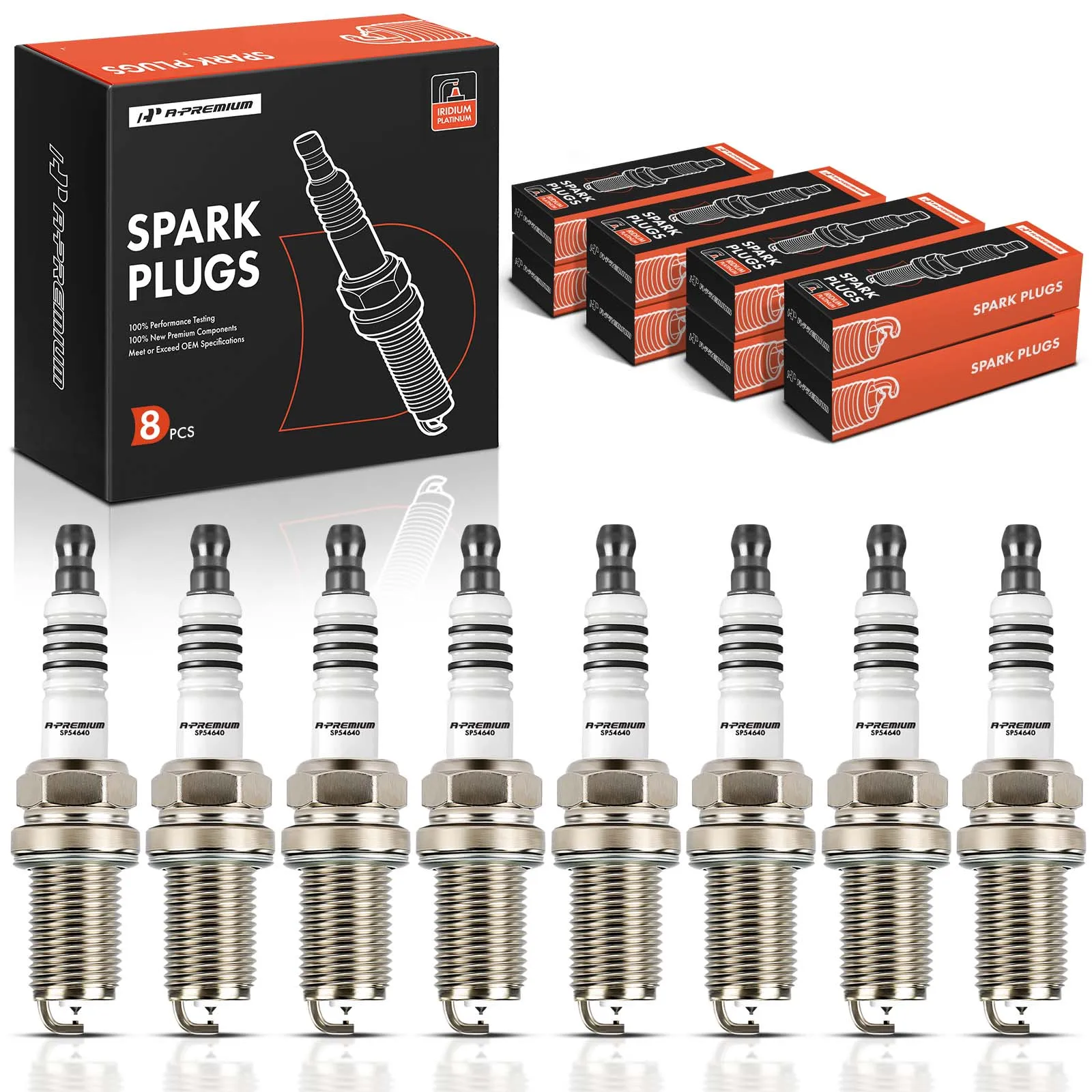 A-Premium 8x Iridium & Platinum Spark Plugs for Mercedes-Benz CL500 ML430 Ford Land Rover