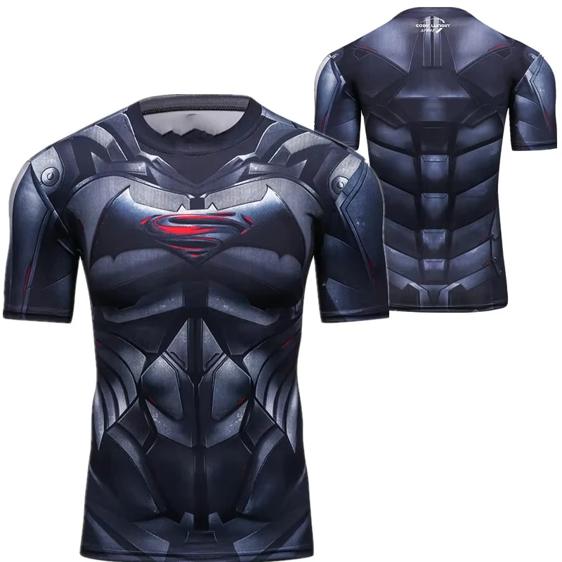 （Miniso）3D Printed T-shirt Avengers American Superman Spider-Man Iron Tshirt Summer Men Women t shirt Tops Men\'s Clothing Tshirt