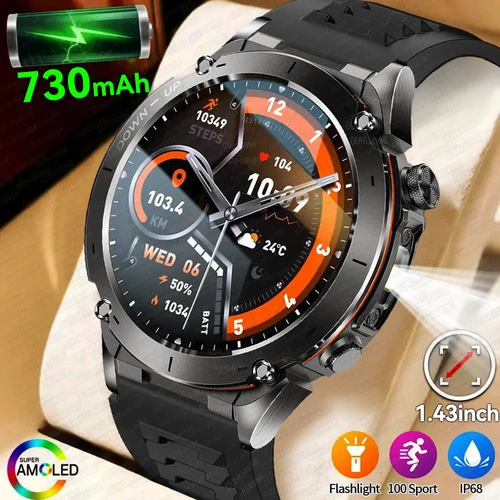 Nuevo Reloj Inteligente Gps Para Exteriores 1,43 ""Amoled