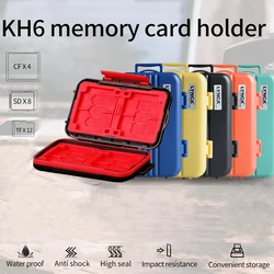 Memory Card Hard Protector Case Professional Water-Resistant Anti-Shock Compact for 8 SD Cards 4 CF Cards 12 Micro SD/TF Card