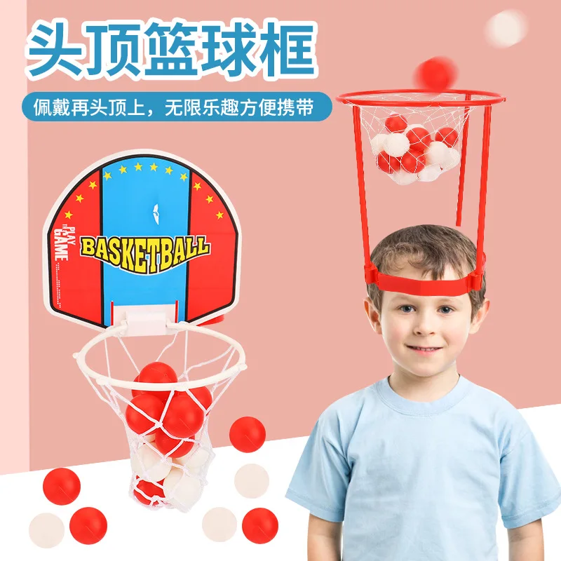 

Head Hoop Basketball Toy Adjustable Basket Net Ball For Kids Adults Party Game Activity Red Sports Toy Game Supplies