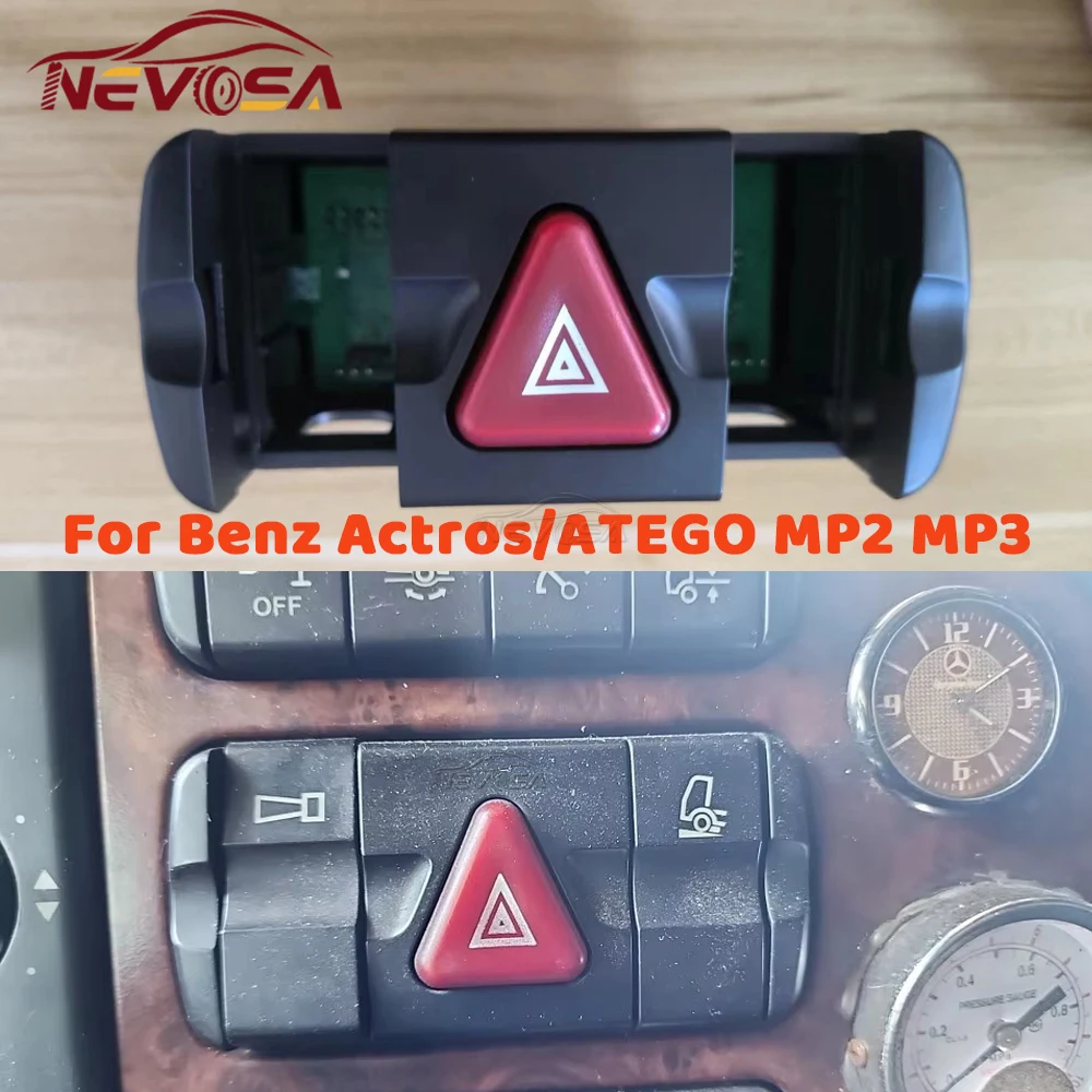 Hazard Warning Light Switch Button For Mercedes-Benz Actros MP2 MP3 ATEGO Truck Parts 24V 9434460123 9434460523 A9434460523