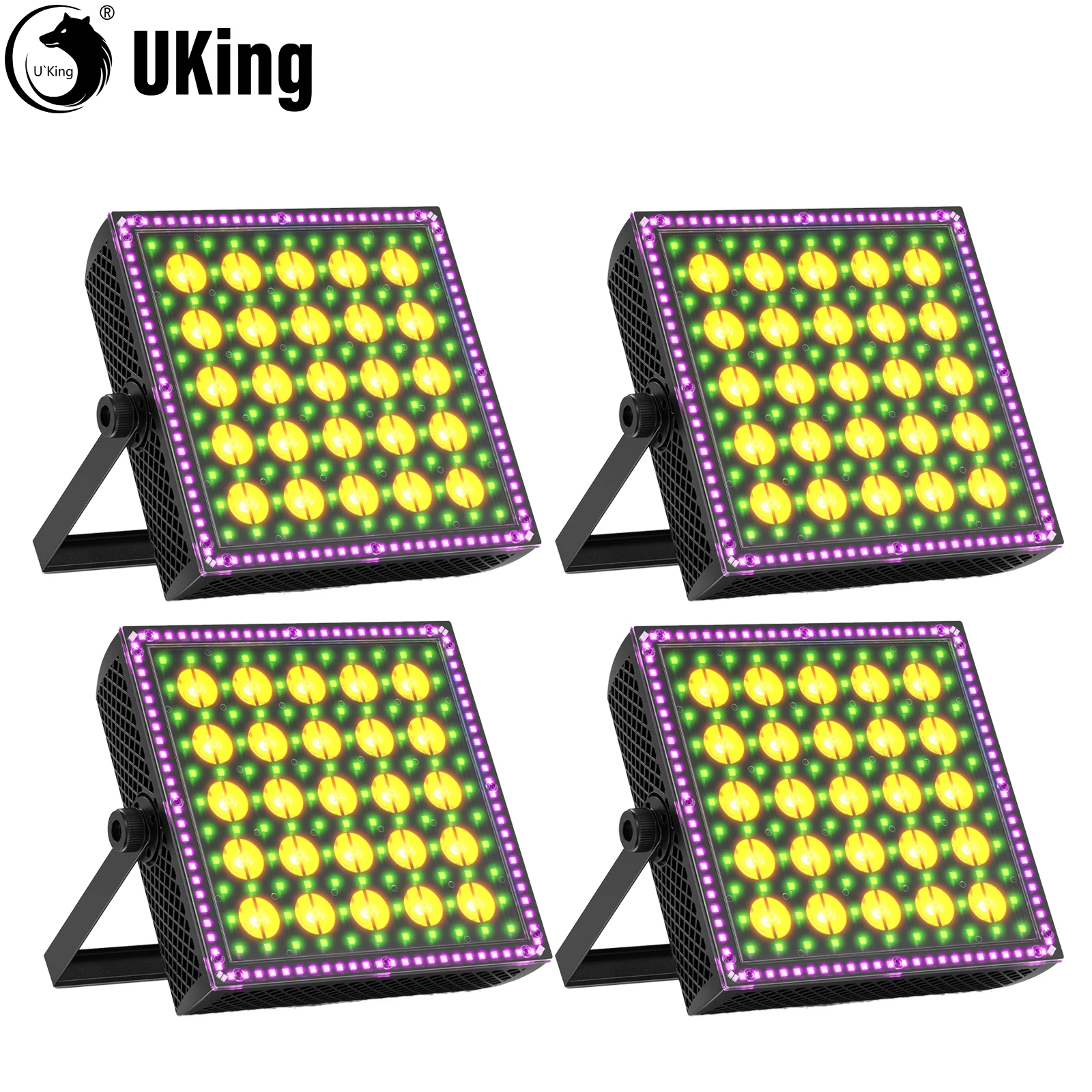 

U'King 200W LED Wall Washer Light 5X5 Golden LED Stage Pixel Lights 15CH DMX512 DJ Lights For Disco Club Bar KTV Wedding Party
