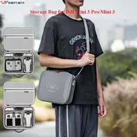 SZPowerwin Storage Bag For DJI Mini 3 Pro/Mini 3 Portable Carrying Case PU Shoulder Bag Drone Accessories Handbag DJI N1/ RC