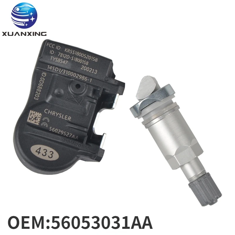 

56053031AA TPMS Tire Pressure Sensor Monitoring System 433MHz High Quality For Chrysler 200 300 Dodge Avenger