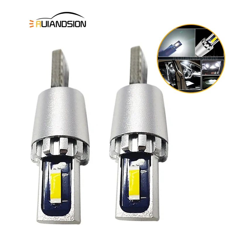 

2 pcs T10 W5W 194 canbus led bulb car instrument dashboard light 10-30V 12V 24V blue green lemon yellow white 260lm Error Free