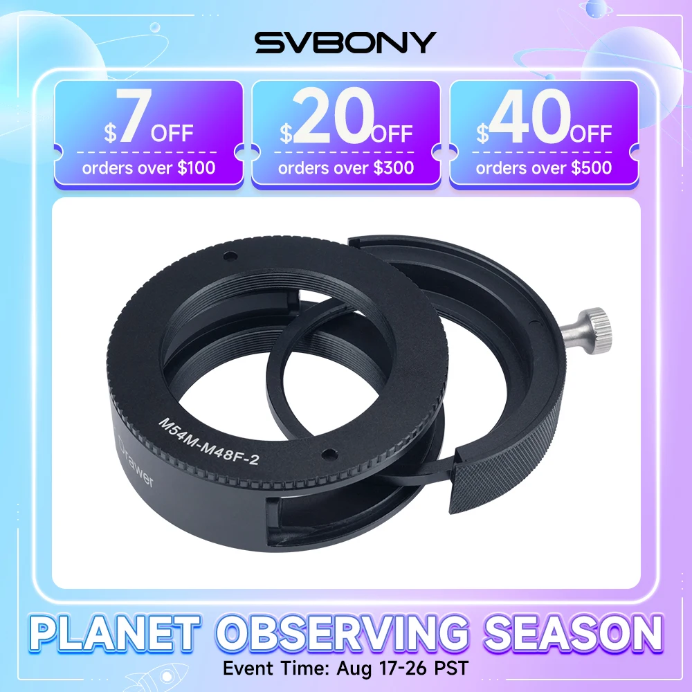 Svbony SV226 M42/M54 Filterschublade Doppelmagnetverstärkung Doppelhalter Schalten für Deep-Sky-Teleskopfotografie