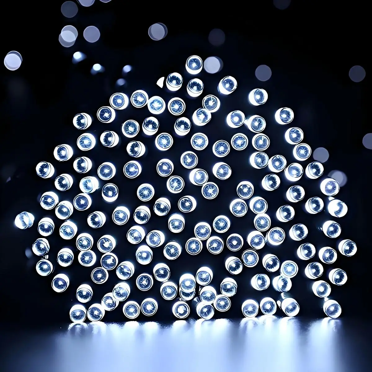 1 Buah - Dekorasi Natal, Lampu Dekoratif Taman Tenaga Surya, Lampu String Tenaga Surya LED Luar Ruangan, Lampu Dekoratif Suasana Taman Halaman untuk Halloween dan Natal