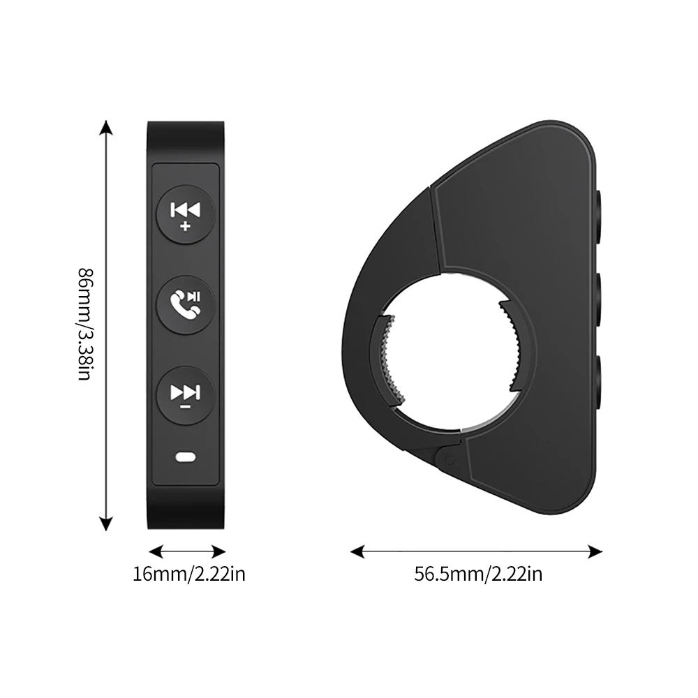 방수 무선 블루투스 핸들바 리모컨 단추, 헬멧 헤드셋 오토바이, 자전거 핸들바 미디어 컨트롤러용