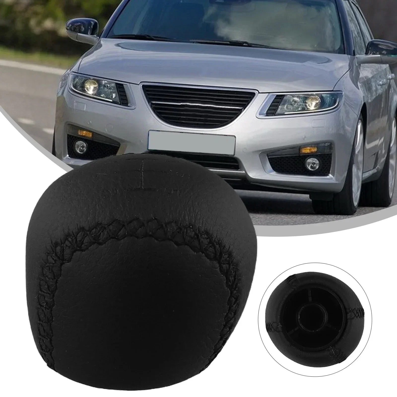 

Sleek Design Black PU Leather Gear Shift Knob Fit for Saab Vehicles Model Years of '98 '11 Offers Smooth Operation