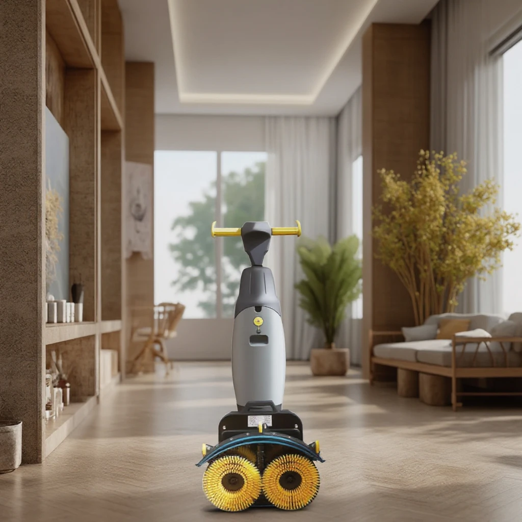 High Quality Electric Walk-Behind Micro Floor Sweeper Wholesale Industrial Burnishing Machine American Market Floor Scrubber