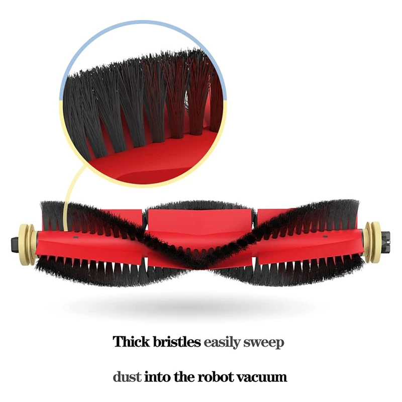 2 قطعة ملحقات متوافقة مع Roborock S4، S5، S5max، S6، S6 Pure، S6 Maxv وE، قطع غيار الفرشاة الرئيسية