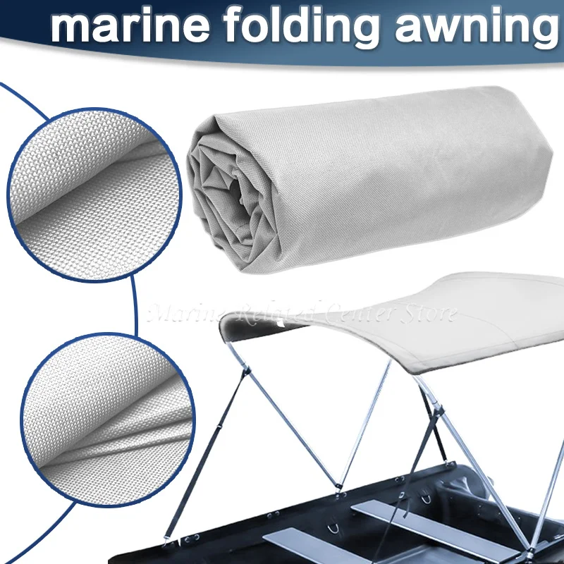 Boat Bimini Top NO Stand 600D Polyester Canopy Waterproof&Sun Shade Awning Canopy Fit for Boat Yacht Red Blue Boat Accessories