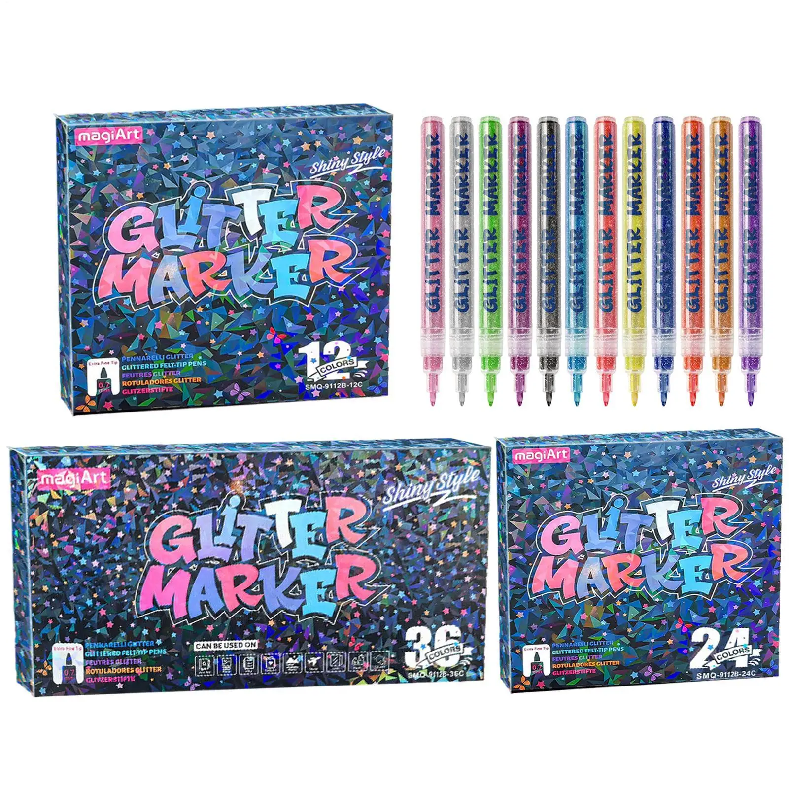 

Блестящие маркеры быстросохнущие, для рисования, DIY-творчества, для детей, подростков, взрослых, студентов, художников, учителей, для дома и офиса