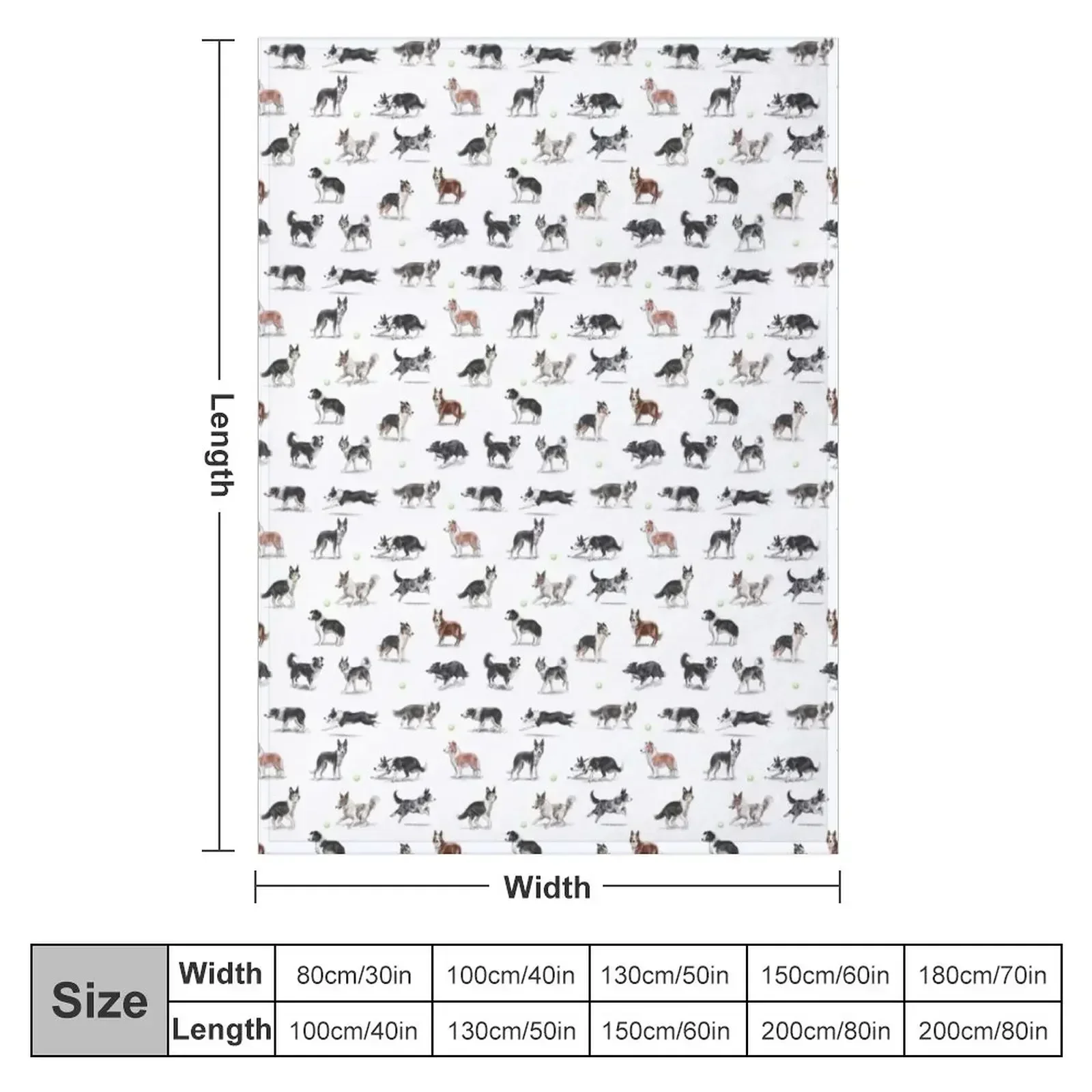 Border Collies Throw Blanket Weighted warm winter Cute Plaid Blankets