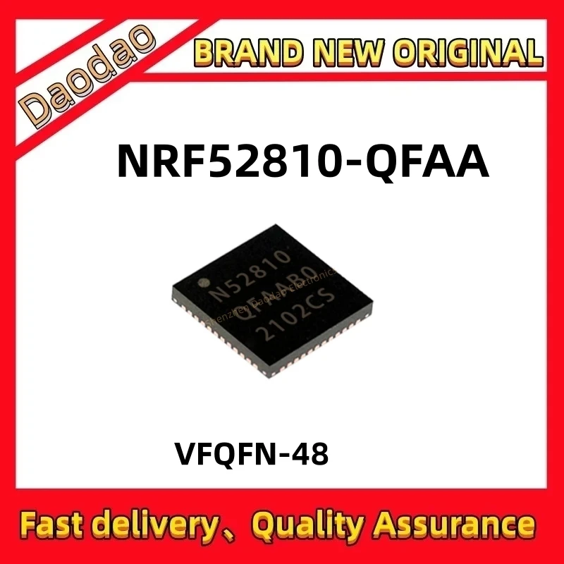 

10 NRF52810-QFAA NRF52810 NRF IC RF TXRX MCU chip VFQFN-48 New original