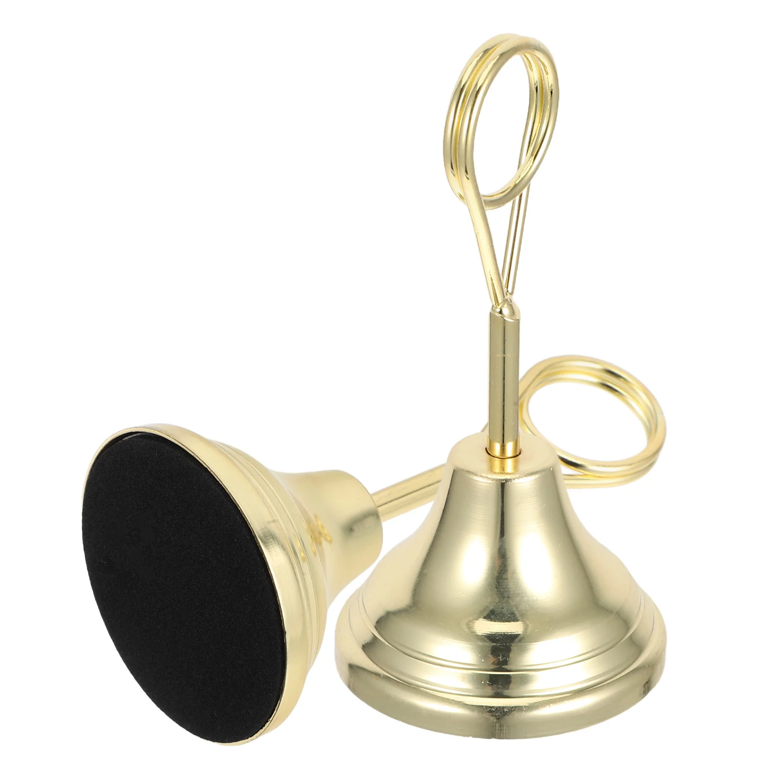 2pcs Multifunctional Business Card Holder 10Cm Gold Metal Desktop Organizer Stand For Office Desk Display Name Card Clip Memo