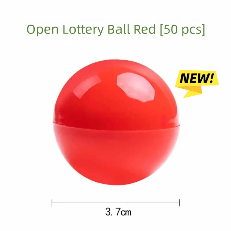 50Pcs 3.7cm Twist-shell Egg Casing Colorful Empty Shells Plastic Hollow Balls PP Lottery Balls for Party Games