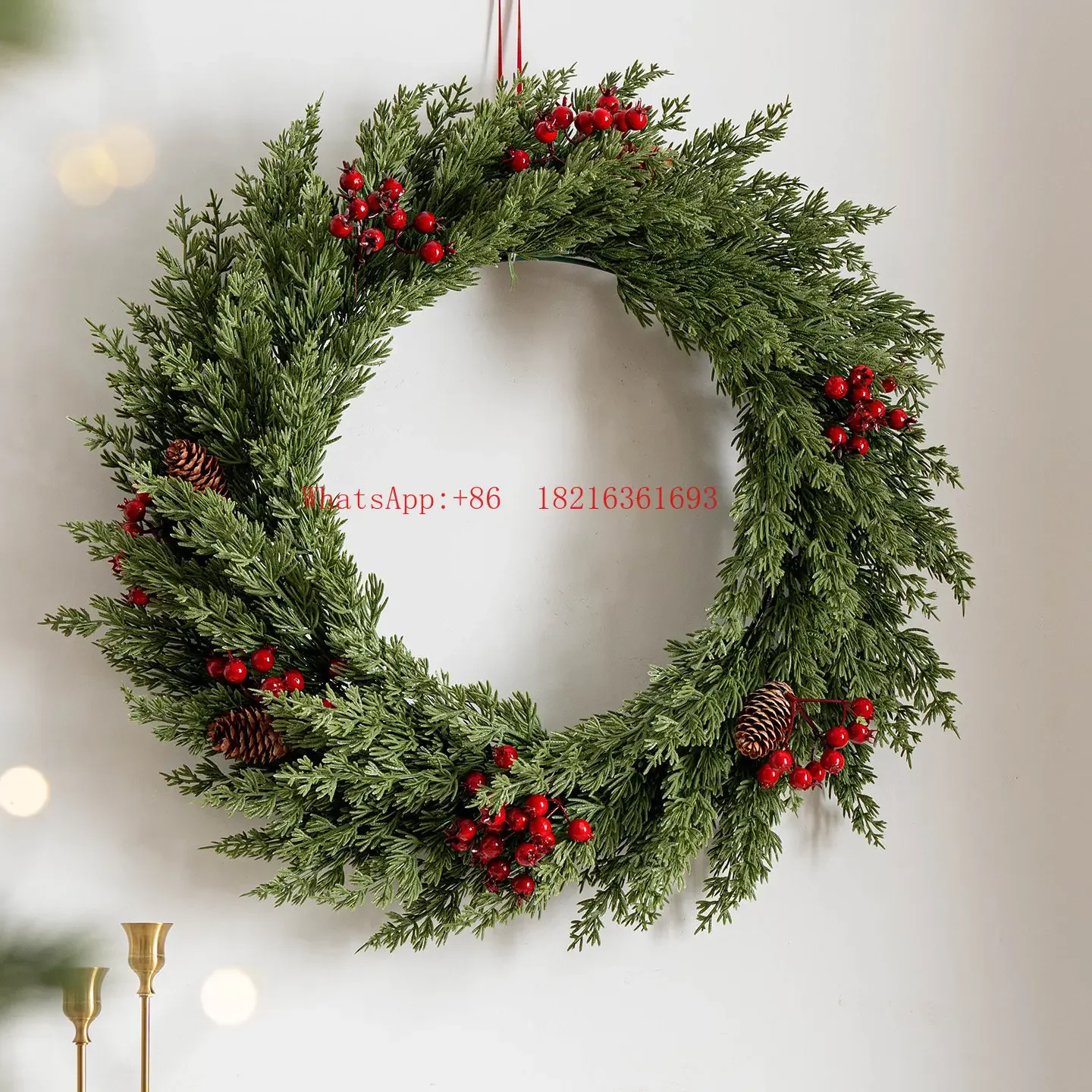 Limited Offer Christmas Decorative Wreath Door Hanging Window Wall Scene Decoration Arrangement New Christmas Wreath