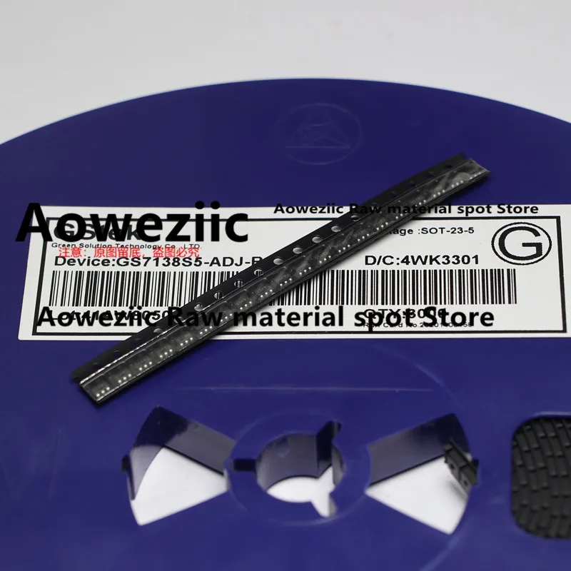 Aoweziic 2021 + 10 قطعة-100 قطعة/الوحدة 100% جديد الأصلي GS7138S5-ADJ-R GS7138S5 Q5A ** SOT-23 إدارة الطاقة رقاقة