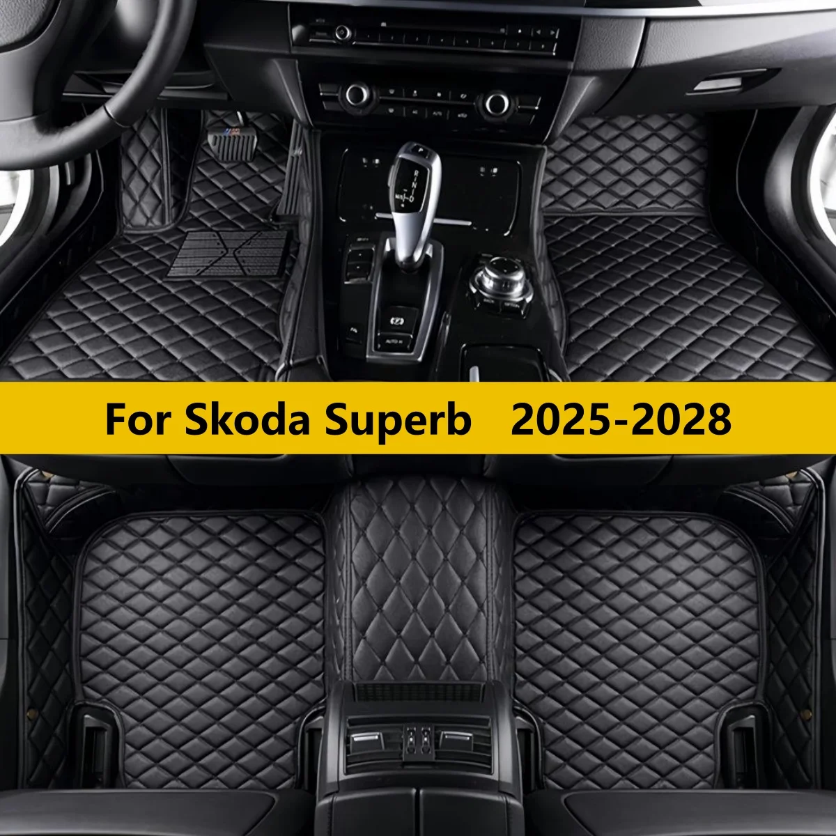 

Автомобильные коврики для Skoda Superb 2025-2028: полный комплект из кожи для переднего и заднего рядов, ковровые накладки на пол, коврики для ног