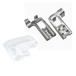 6.3/4.8/2.8mm Crimp Terminal Spade Connector w Cover Right Angle L Type Silver (50 Set) Flag Terminal