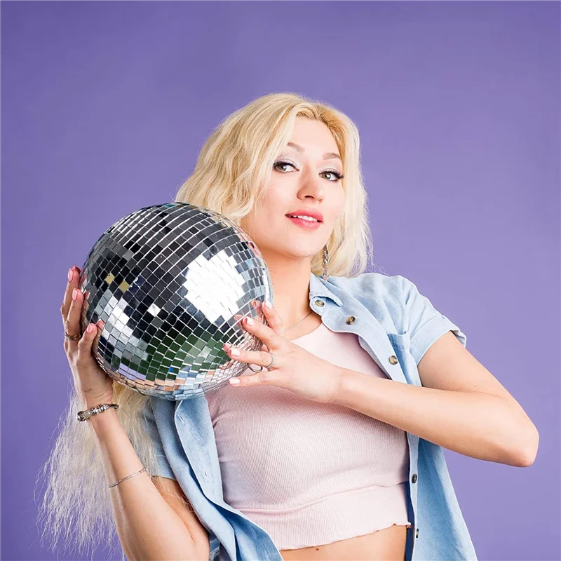 26 PCS Mirror Mosaic Tiles Self Adhesive Disco Ball Tiles Small Square Mirror Mirror Tiles Sticker for DIY Craft SQ