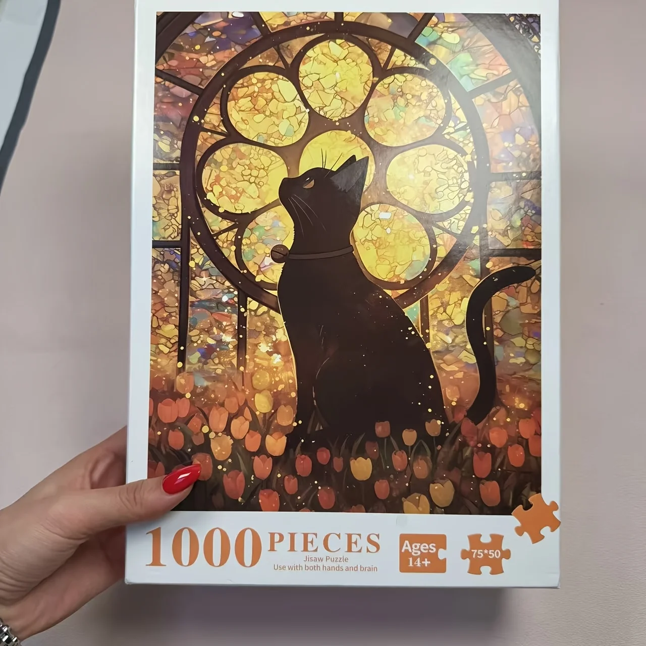 1000 قطعة من أحجية الصور المقطوعة من خشب الأبنوس مقاس 27.5 × 19.7 بوصة لمحبي القطط مع صندوق ورقي وملصق مرجعي