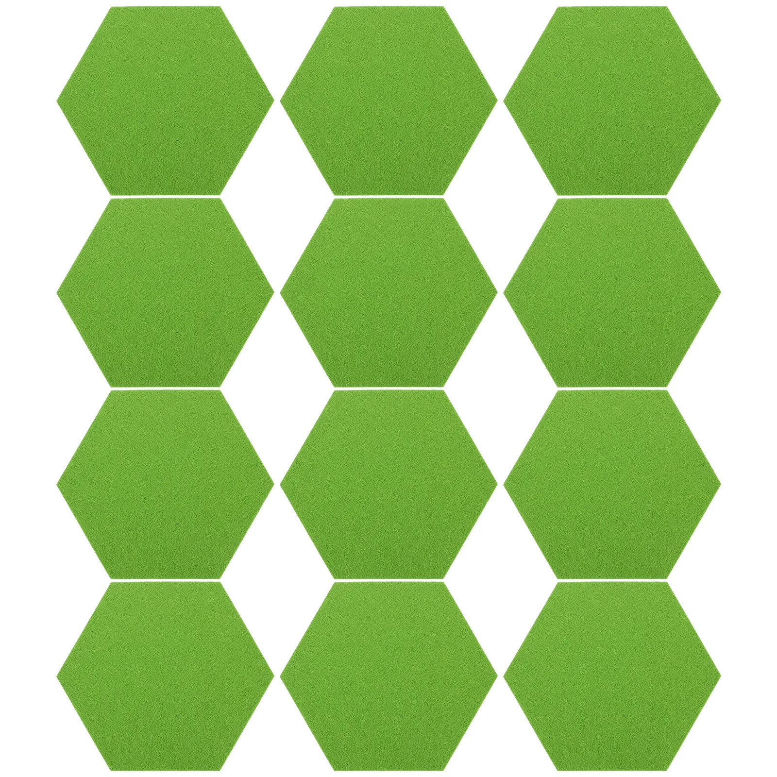 12Pcs Hexagon Felt Memo Boards Functional Wall Tiles for Bulletin Notes Keys Masks Home Office Classroom Decor