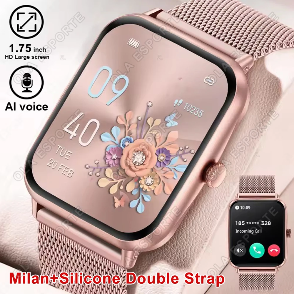 

For Android IOS Smart Watch Women Bluetooth Call Sport Fitness Tracker Watches Health Monitor Fashion Men Smartwatch Ladies New