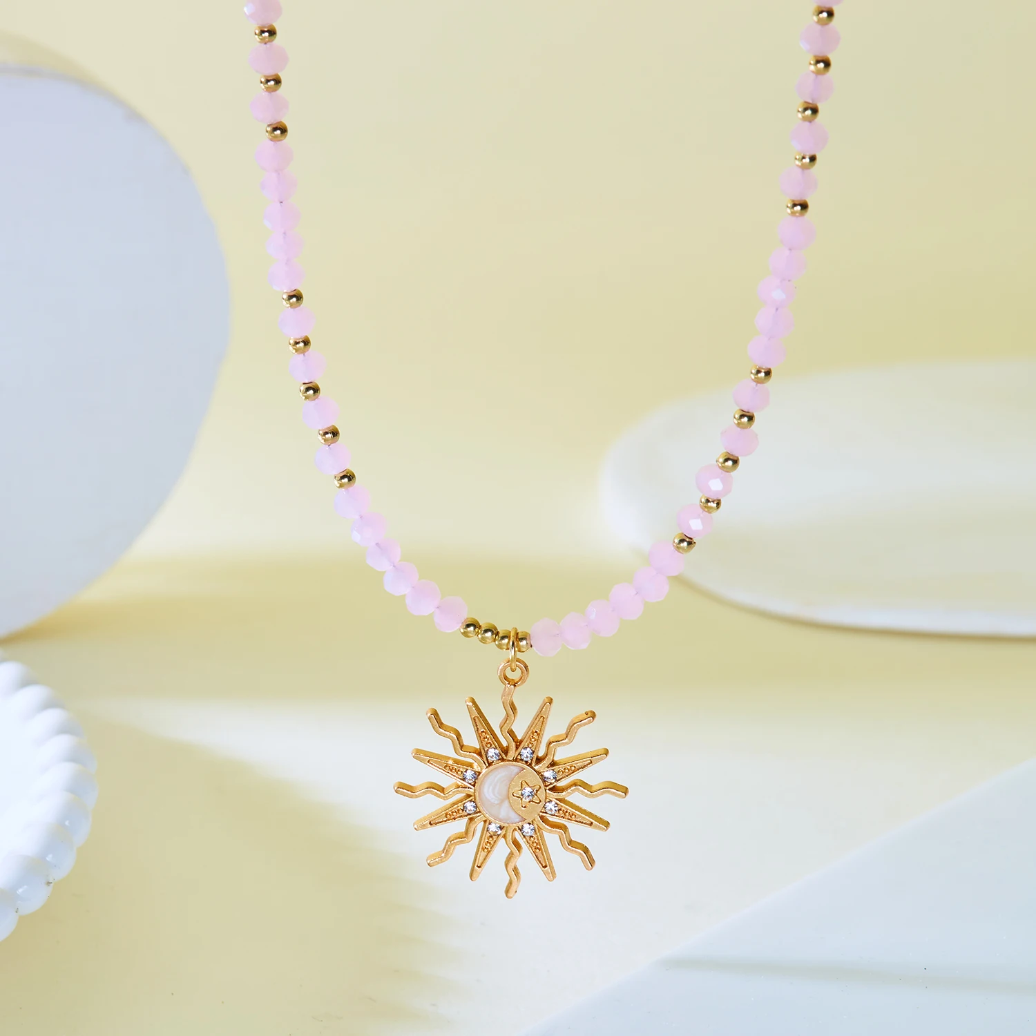 Mode Metall Sun Star Anhänger Halsketten für Frauen Böhmischen Bunte Perlen Kette Halsketten Handgemachte Exquisite Schmuck Geschenke – Detail 19