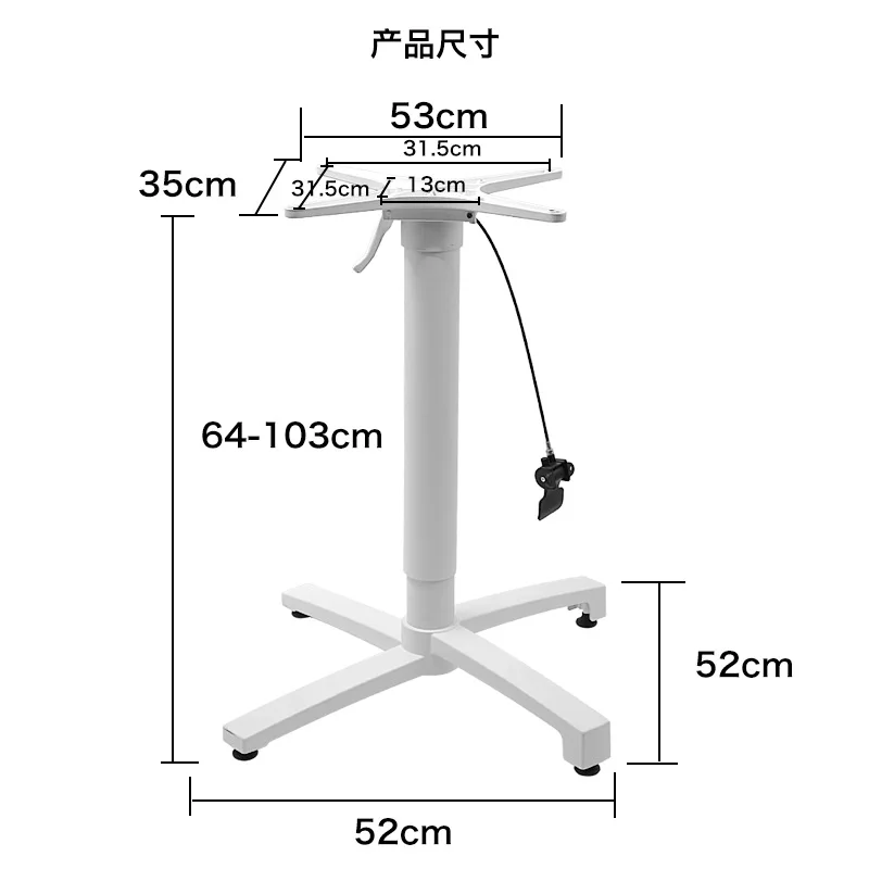 C06 Pilar de aluminio, barra de ordenador, mesa de negociación de ocio de Hotel, mesa giratoria de elevación, barra de café