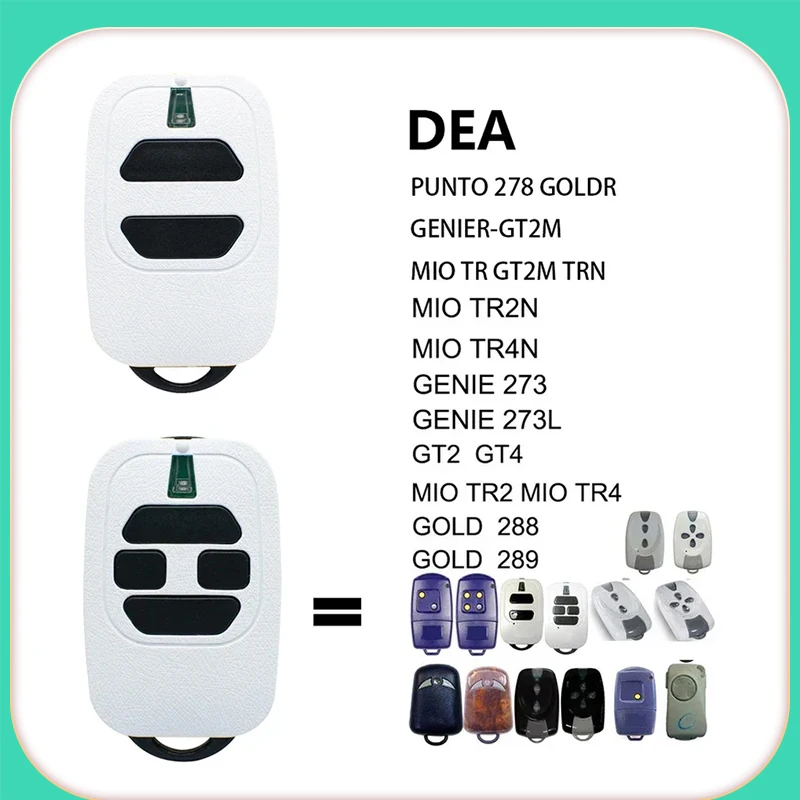 1-100PCSDea Gti2 Gti4 Remote Control 433Mhz Dea Command Garage Fixed Rolling Code 433.92Mhz Gate Door Opener Transmitter