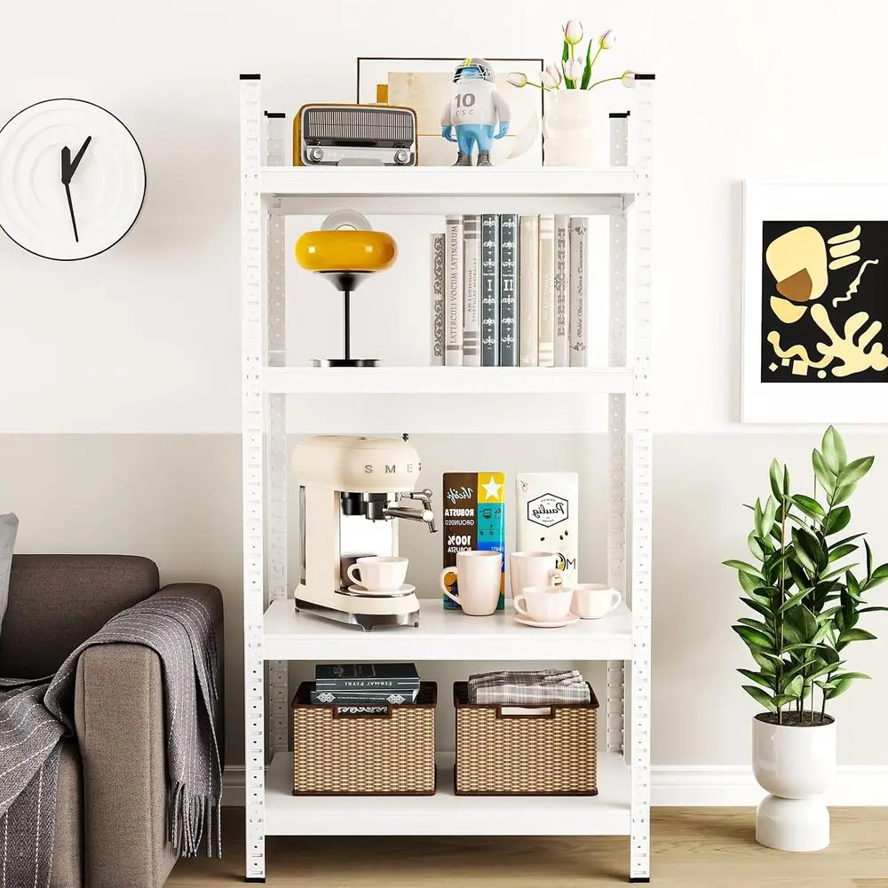 

Стеллажи для хранения 2000 фунтов, 4-ярусные, для гаража, сверхпрочные, 114 см (44,9 дюйма) высотой x 80 см (31,5 дюйма) шириной x 40 см (15,7 дюйма) глубиной, регулируемые металлические стеллажи для гаража