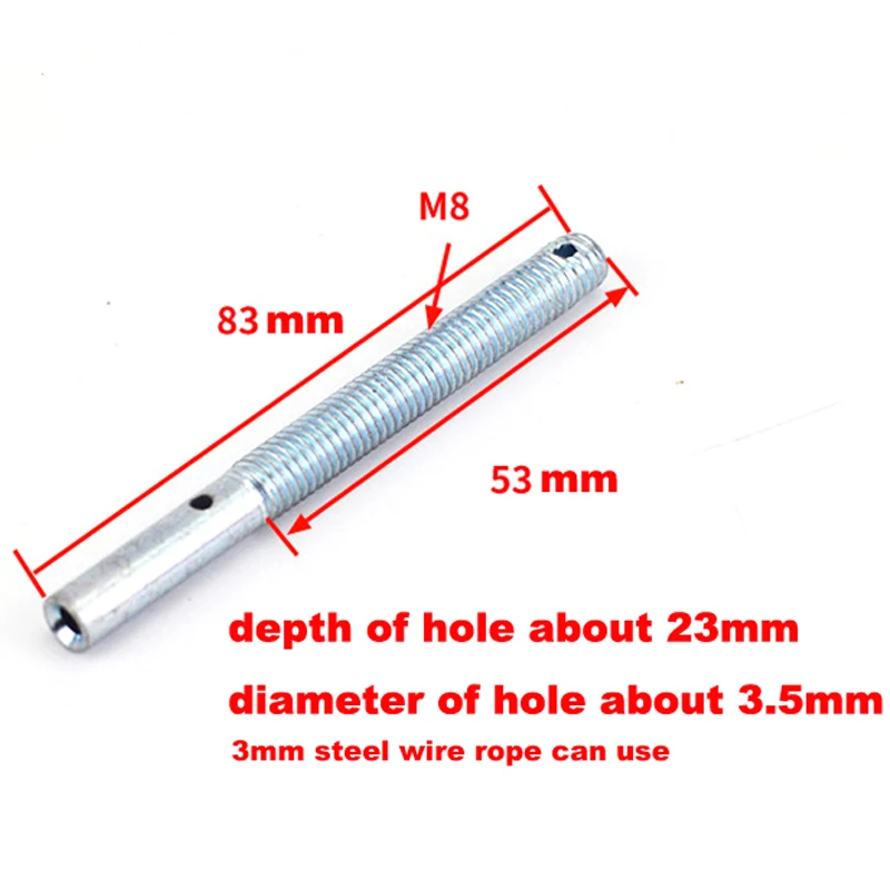 Imagem -02 - Elevador Hall Porta Wire Rope Head m5 M6hollow Screw Acessórios de Ajuste de Fio de Aço mm mm Pode Ser Usado 10 Pcs