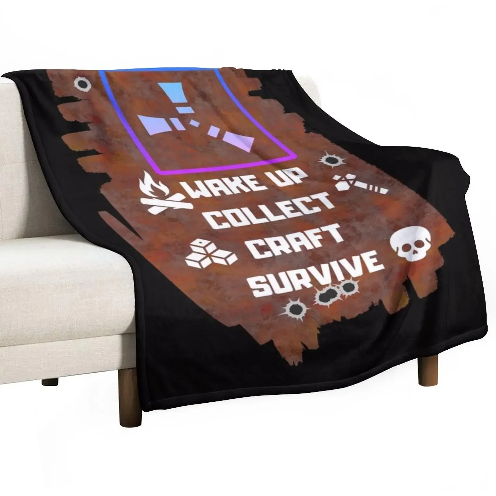 RUST GAME - ROUTINE FOR SURVIVE Throw Blanket Weighted heavy to sleep Blankets