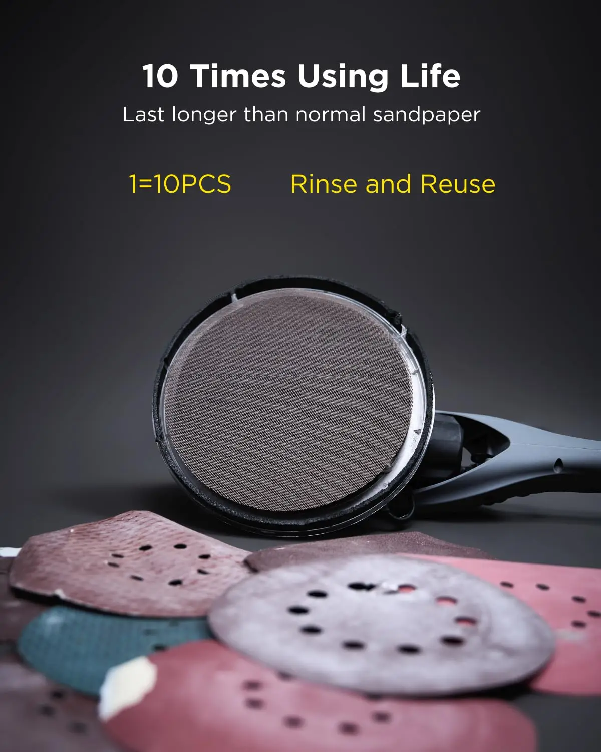 5 قطعة 5/9 بوصة شبكة الرملي أقراص 125/225 مللي متر هوك حلقة جلخ الغبار الحرة مكافحة حجب حاد الجاف طحن الصنفرة لخشب السيارة