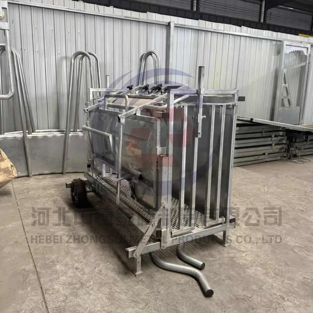 

Galvanized Heavy Duty Livestock Sheep Crush for Sheep Shearing, Drenching Hoof Care.