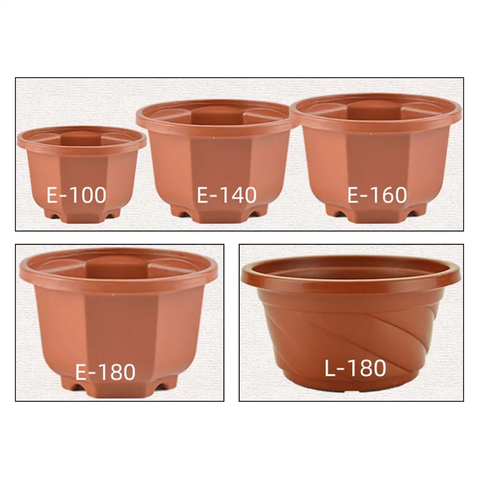 20x Flower Pots Modern Containers with Drain Holes for Shelf Balcony Desktop