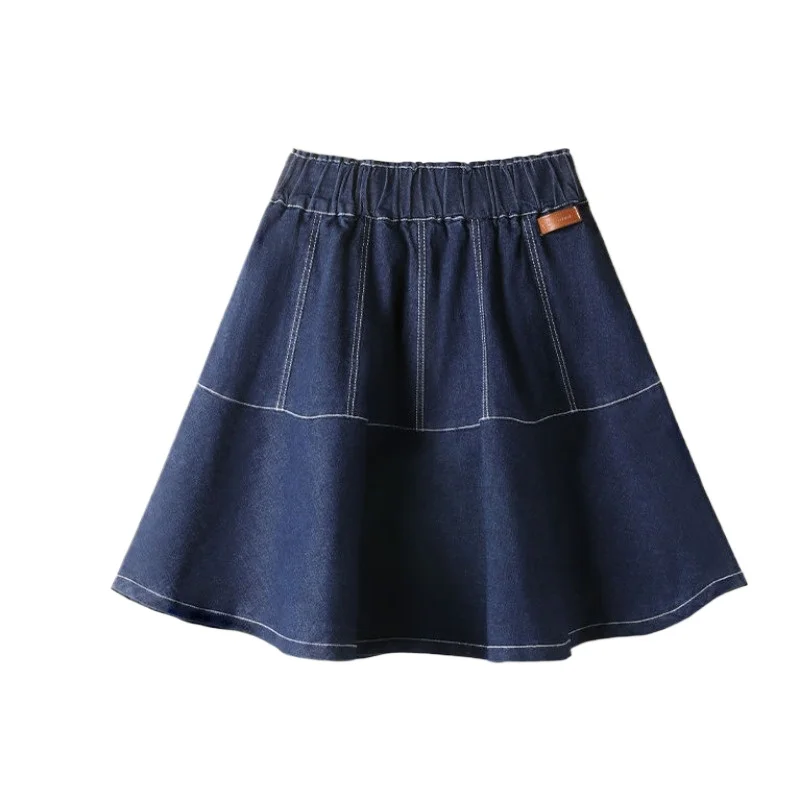 Elastic Waist Short Denim Short Skirt Women