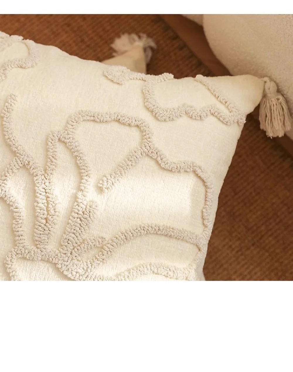 Moderne Chenille-Kissenbezüge Minimalistische Strukturierte Sofakissenhüllen Elegante Bettseitige Dekokissenbezüge Schicke Hotel-Kissenbezüge – Detail 11