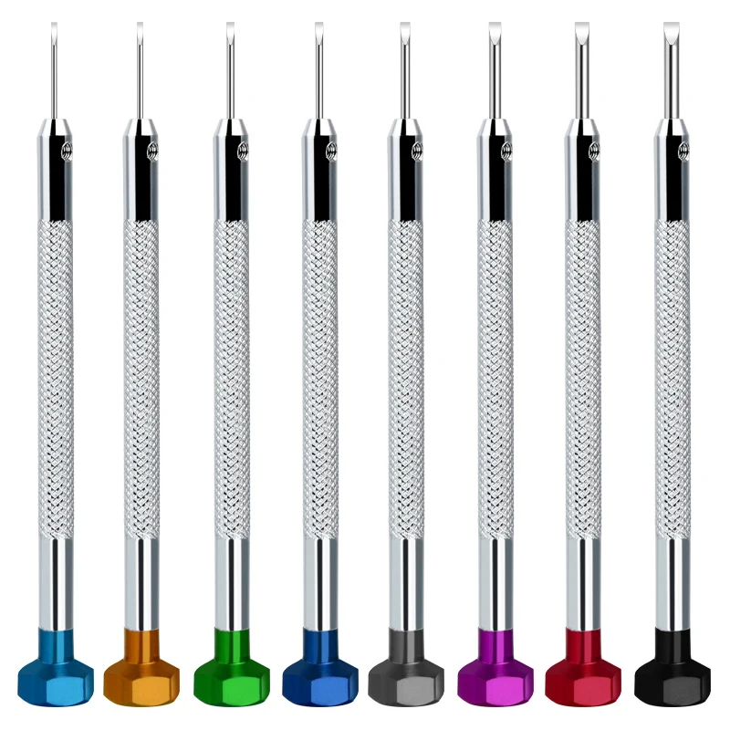 1.0-2.0mm Screwdriver Watch Repair Tool Kits Set Stainless Steel A Flat Phillips Cross Screwdrivers Awl For Watch Strap Movement